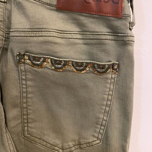 Desigual Green Jeans Size 38 - Picture 4 of 6